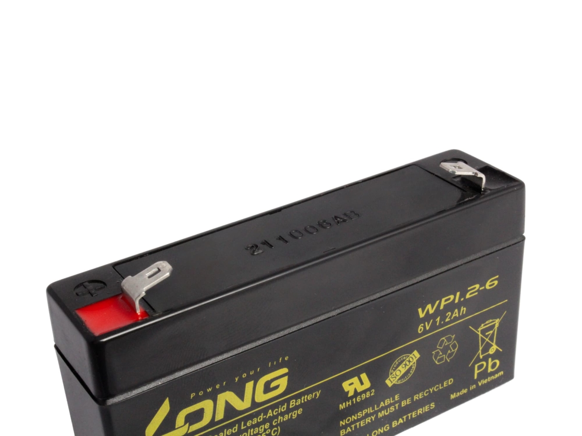 Akku kompatibel NP 1,2-6 6V 1,2Ah AGM Blei Vlies Accu wartungsfrei Batterie